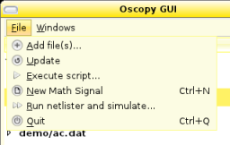 File menu