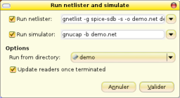 Run netlister and simulate